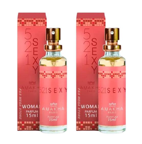 Imagem de Kit 2 Perfume 521 Sexy Feminino Amakha Paris Bolso Bolsa