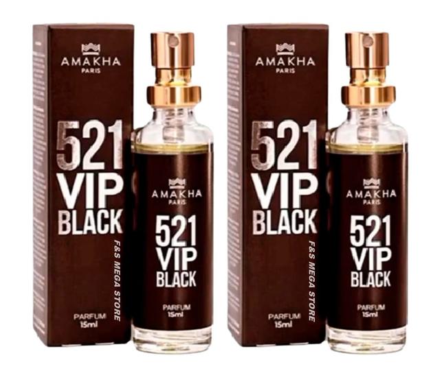 Imagem de Kit 2 Perfume Masculino 521 Vip Black Amakha Paris 15ml