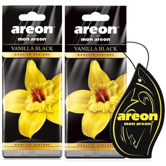 Imagem de Kit 2 Perfumes Carro Cheirinho Areon Vanilla Black