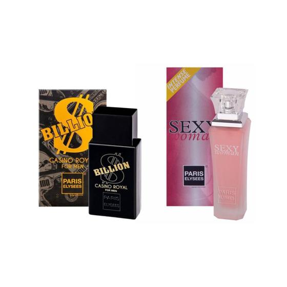 Imagem de KIt 2 Perfumes Importado Sexy Woman Bilion Cassino Royal 100ml