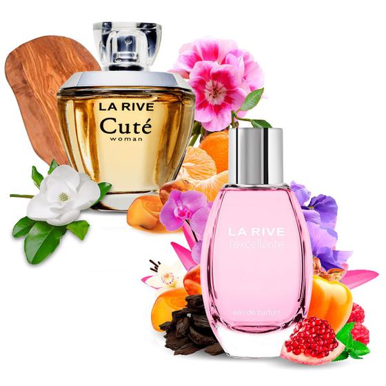Imagem de Kit 2 Perfumes Importados Cuté e Lexcellente La Rive