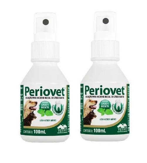 Imagem de Kit 2 Periovet Spray 100 Ml - Vetnil - Tratamento Tartaro