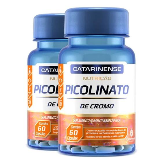 Imagem de Kit 2 Picolinato de Cromo Catarinense Pharma 60 cápsulas