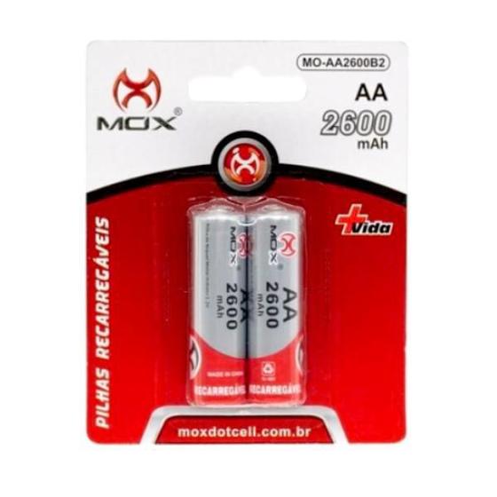 Kit 2 Pilhas Recarregáveis Tamanho Aa Mox Alta Capacidade Menor preço em Kit 2 Pilhas Recarregáveis Tamanho Aa Mox Alta Capacidade
