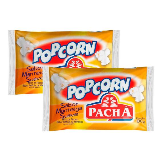 Imagem de Kit 2 Pipoca para Microondas Pop Corn Pachá Sabor Manteiga Suave 100g