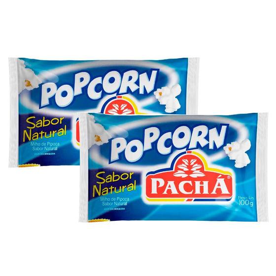 Imagem de Kit 2 Pipoca para Microondas Pop Corn Pachá Sabor Natural 100g