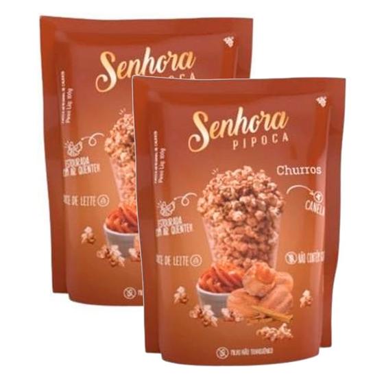 Imagem de Kit 2 Pipoca Senhora Pipoca Churros 100g