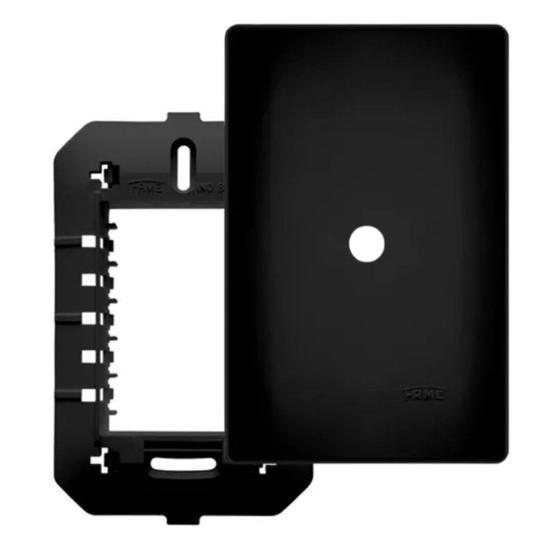 Imagem de Kit 2 Placa 4x2 Saída De Fio Antena E Chuveiro Fame Preto