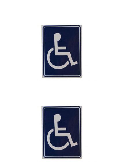 Imagem de KIT 2 PlacaS DE Sinalização 20x15 Deficiente Físico C/ NFE