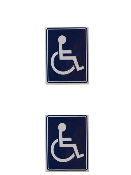 Imagem de KIT 2 PlacaS DE Sinalização 20x15 Deficiente Físico C/ NFE