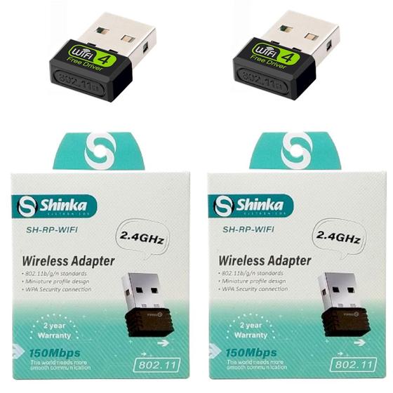 Imagem de Kit 2 Placas para conectar no Wifi Rede sem Fio USB Shinka