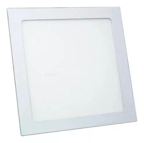 Imagem de Kit 2 Plafon Led 42w Embutir 40x40 Quadrado Luz Amarela