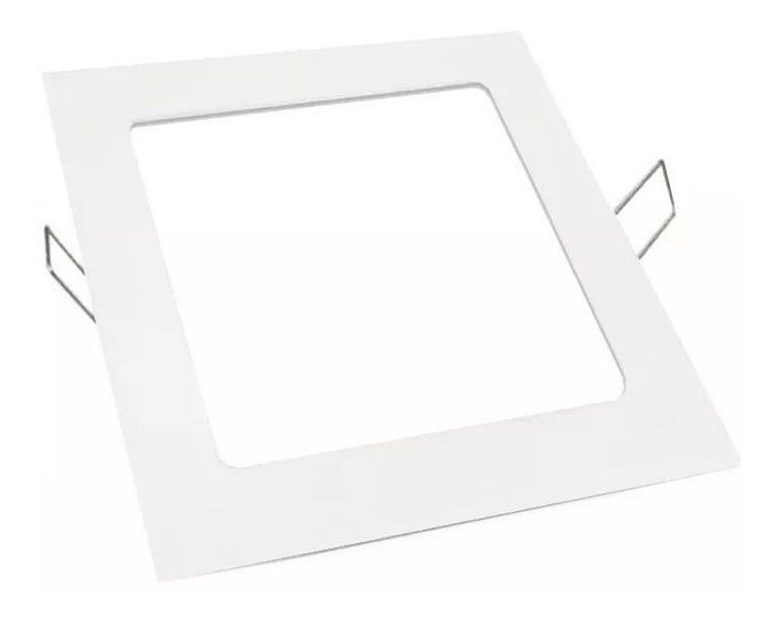 Imagem de Kit 2 Plafon Led Quadrado Embutir 6w 12x12 Branco Frio 6500k