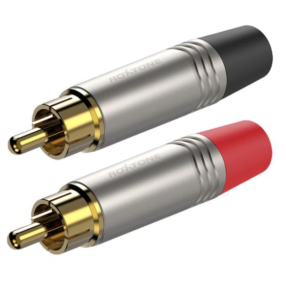 Imagem de Kit 2 Plugs RCA  Roxtone RF2CS-NG Profissional