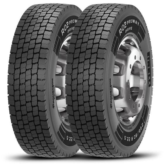 Imagem de Kit 2 Pneu 295/80R22.5 Pirelli R02 Proway Drive 152/148M TL