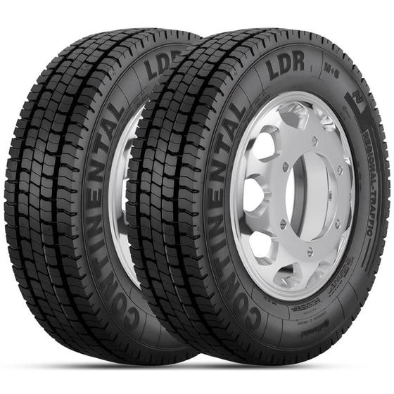 Imagem de Kit 2 Pneu Continental Aro 17.5 215/75R17.5 126/124M 12PR TL LDR1 SA LRF M+S