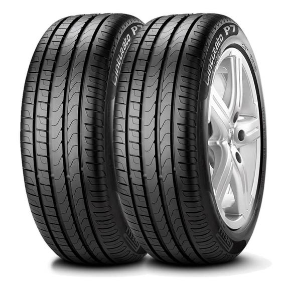 Imagem de Kit 2 Pneu Pirelli Aro 16 195/55r16 91v Cinturato P7 Extra Load