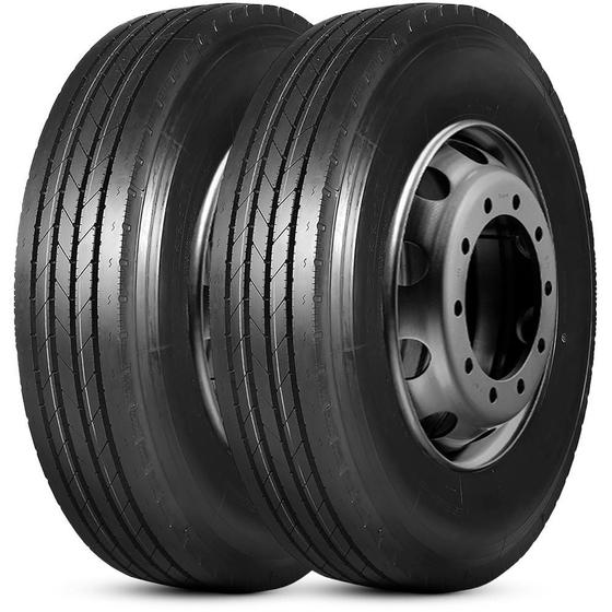 Imagem de Kit 2 Pneu Tristar Aro 22.5 295/80r22.5 Tl 152/149m Ts735 Liso