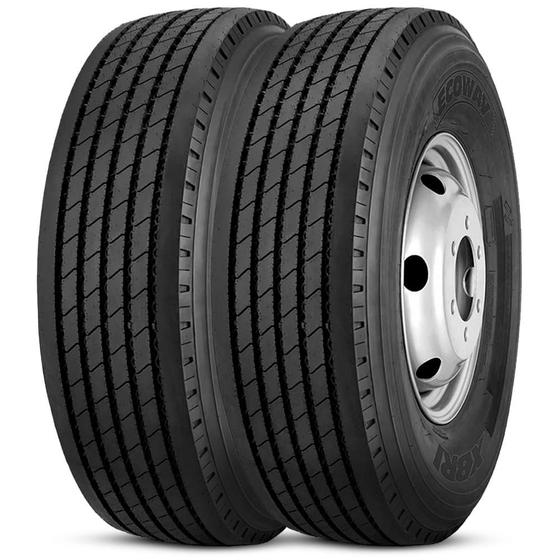 Imagem de Kit 2 Pneu Xbri Aro 22.5 295/80r22.5 152/149M 18pr TL Ecoway F1 Liso Rodoviário