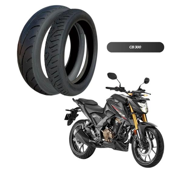 Imagem de Kit 2 Pneus 140/70-17 + 100/80-17 CB 500 Fazer 250 Ninja 250 CBR 250 Twister CB 300