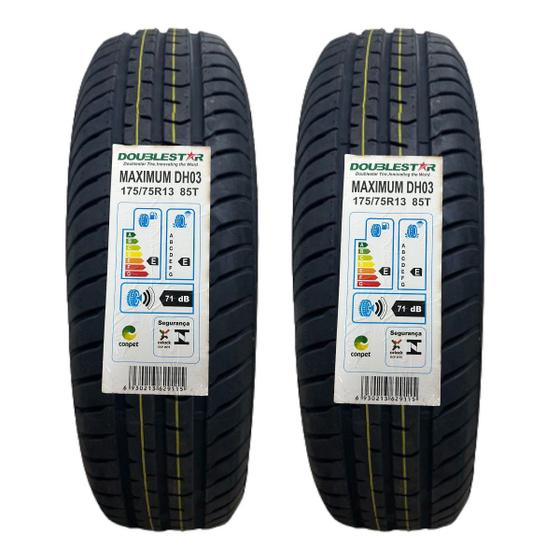 Kit 2 Pneus 175/75R13 85T Aro 13 Doublestar DH03 Aro 13 Menor preço em Kit 2 Pneus 175/75R13 85T Aro 13 Doublestar DH03 Aro 13