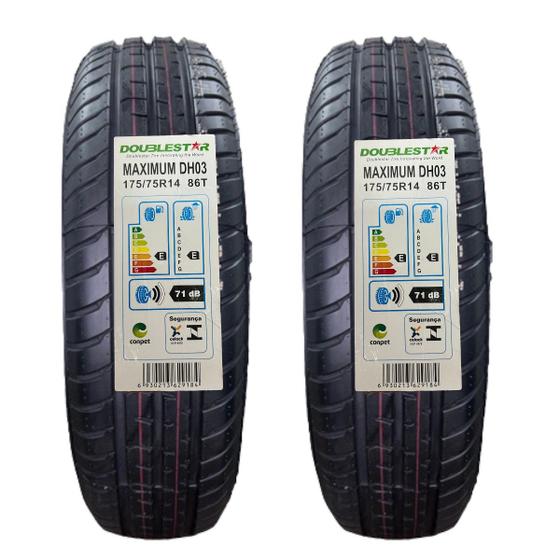 Imagem de Kit 2 Pneus 175/75R14 86T Maximum Dh03 Doublestar Aro14