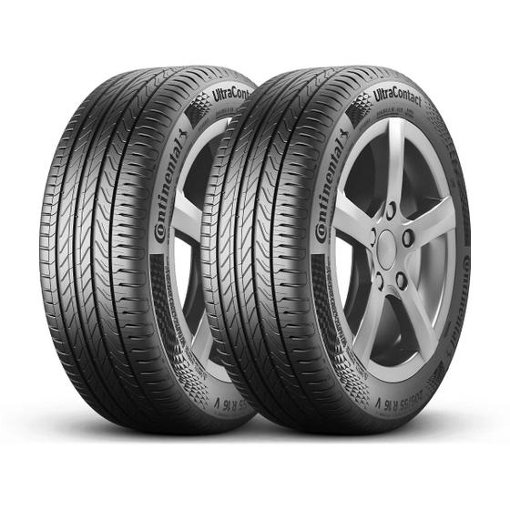 Imagem de Kit 2 Pneus 195/65R15 Continental UltraContact 91H Aro 15