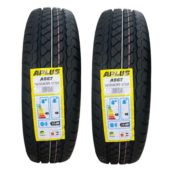 Imagem de Kit 2 Pneus 195/75R16 8PR 107/105R A867C Aplus Aro 16