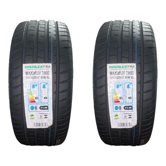 Imagem de Kit 2 Pneus 205/45R17 88W DH03 Doublestar  Aro 17