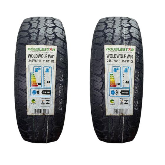 Imagem de Kit 2 Pneus 245/75R16 114/111Q Wildwolf  W01-37 Doublestar  Aro 16