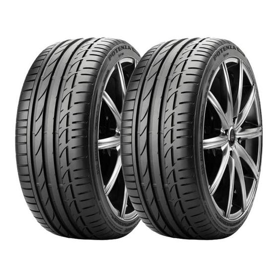 Imagem de Kit 2 Pneus Bridgestone Aro 18 225/45R18 Potenza S001 Run Flat 91Y