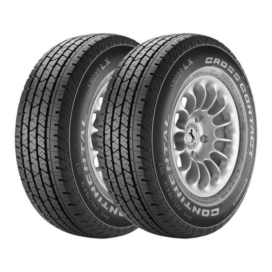 Imagem de Kit 2 Pneus Continental Aro 16 195/60R16 ContiCrossContact LX 89H