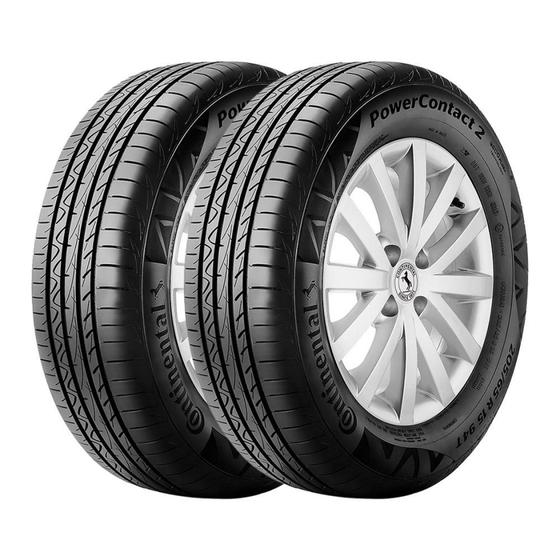 Imagem de Kit 2 Pneus Continental Aro 16 205/55R16 PowerContact 2 91V