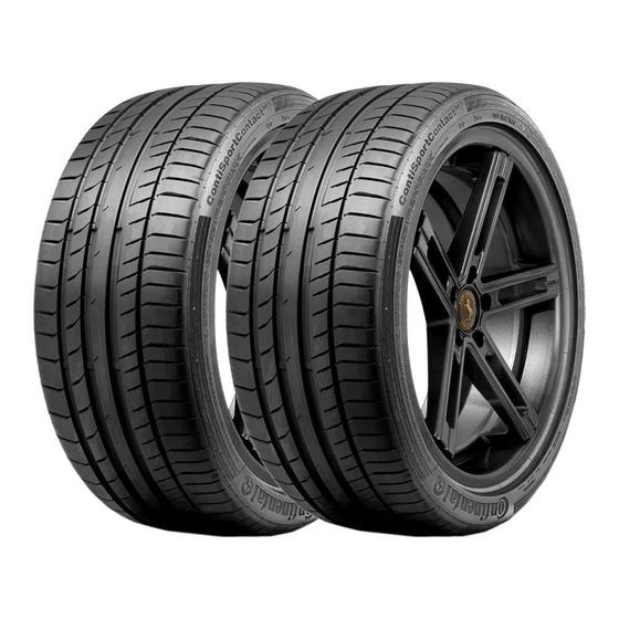 Imagem de Kit 2 Pneus Continental Aro 18 225/45R18 ContiSportContact 5 SSR Run Flat 95Y