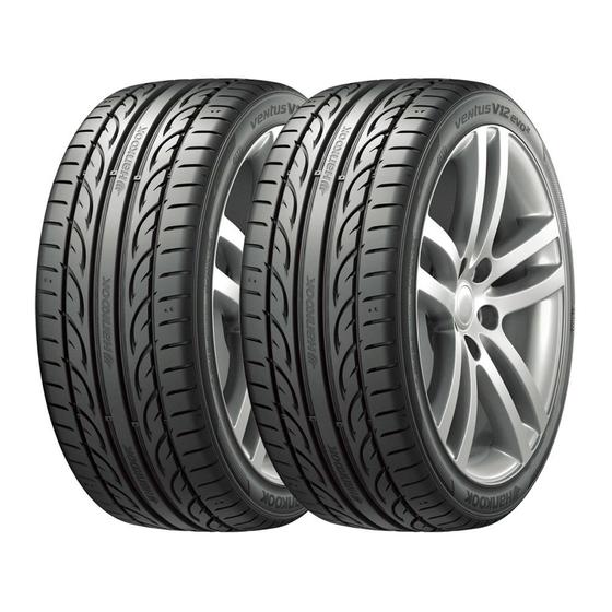 Imagem de Kit 2 Pneus Hankook Aro 19 245/35R19 Ventus V12 Evo 2 K-120 93Y