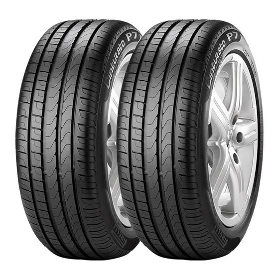 Imagem de Kit 2 Pneus Pirelli Aro 15 195/55R15 Cinturato P7 85H