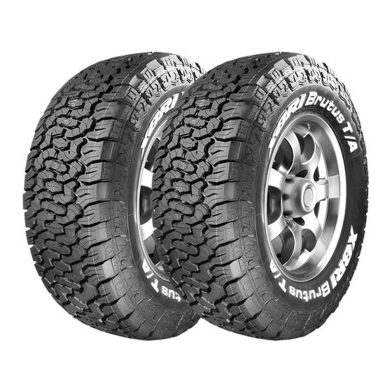 Imagem de Kit 2 Pneus XBRI Aro 19 255/55R19 Brutus TA 10 Lonas 116/112R OWL