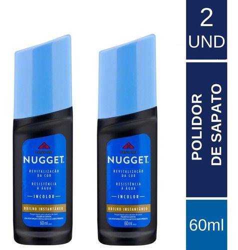 Imagem de Kit 2 Polidor De Sapato Líquido Incolor Nugget Frasco 60ml