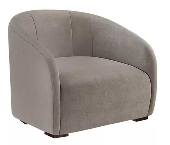 Imagem de Kit 2 Poltronas Decorativa Julia Suede Cappuccino - LM DECOR