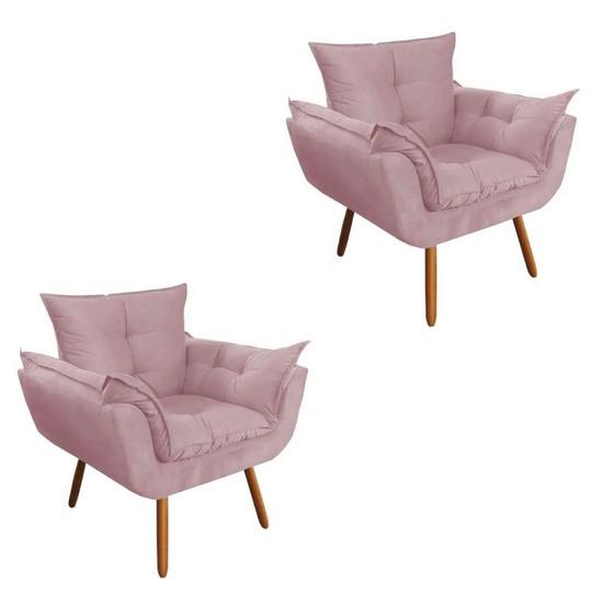 Imagem de Kit 2 Poltronas Decorativas Opalla Platinum Decor Rose