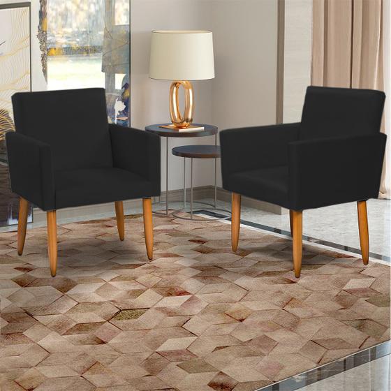 Kit 2 Poltronas Decorativas Reforçadas Nina Confortáveis Para Recepção Suede - Clique E Decore Menor preço em Kit 2 Poltronas Decorativas Reforçadas Nina Confortáveis Para Recepção Suede - Clique E Decore