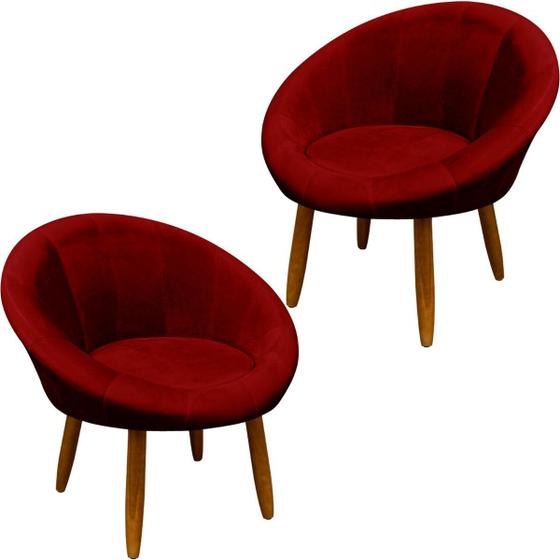 Imagem de Kit 2 Poltronas Roma de Luxo Decorativa Cadeira Estofada Resistente Escritório Recepção