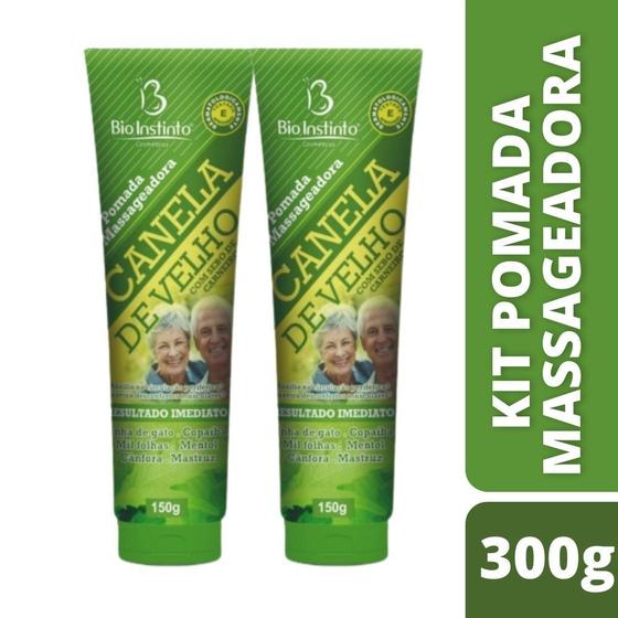 Kit 2 Pomada Canela de Velho Dor Para as Perna Massagem 150g Menor preço em Kit 2 Pomada Canela de Velho Dor Para as Perna Massagem 150g