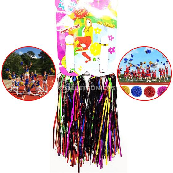 Kit 2 Pompom Metalizado Cor Arco Íris Em Franja Para Decoração Carnaval 27011 27012RGB Menor preço em Kit 2 Pompom Metalizado Cor Arco Íris Em Franja Para Decoração Carnaval 27011 27012RGB