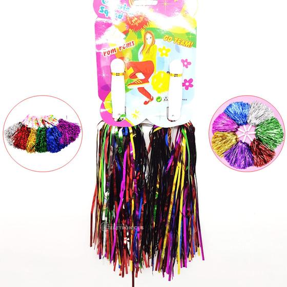 Kit 2 Pompom Metalizado Líder De Torcida e Auditório Colorido - 27012RGB Menor preço em Kit 2 Pompom Metalizado Líder De Torcida e Auditório Colorido - 27012RGB