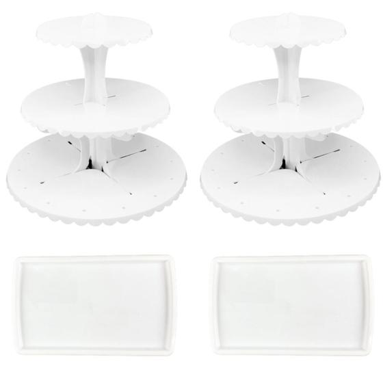 Imagem de Kit 2 Porta Bala Triplo + 2 Bandeja Retangular 