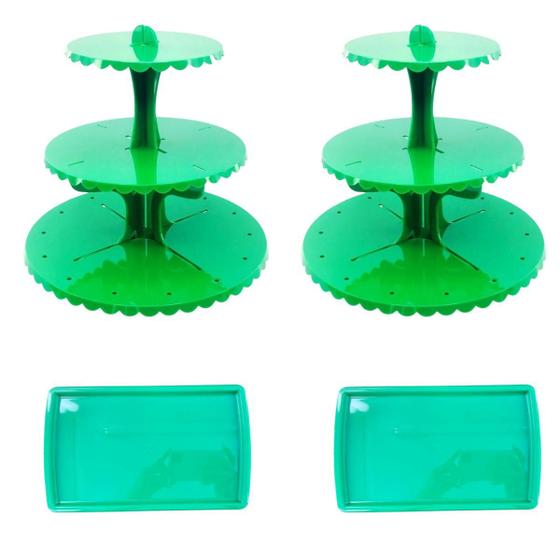 Imagem de Kit 2 Porta Bala Triplo + 2 Bandeja Retangular 