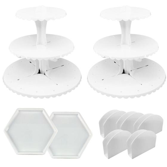Imagem de Kit 2 Porta Bala Triplo 2 Bandeja Sextavada 5 Porta Guardana