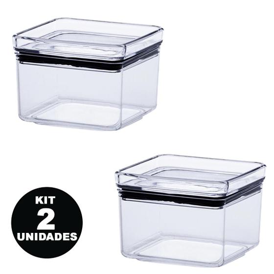 Imagem de KIT 2 Pote Hermético Lumini Paramount Porta Mantimentos Acrílico 480ml