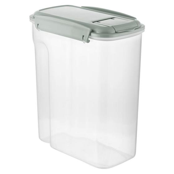 Imagem de Kit 2 Pote Hermético Retangular Com Trava Fácil 2450ml Clink